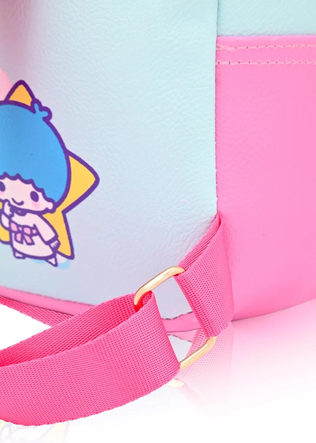 Fast Forward Little Twin Stars Unisex 10" Mini Backpack | Cute PU Leather Daypack Backpack with Multiple Pockets | Little Twin Stars Bag and Accessories