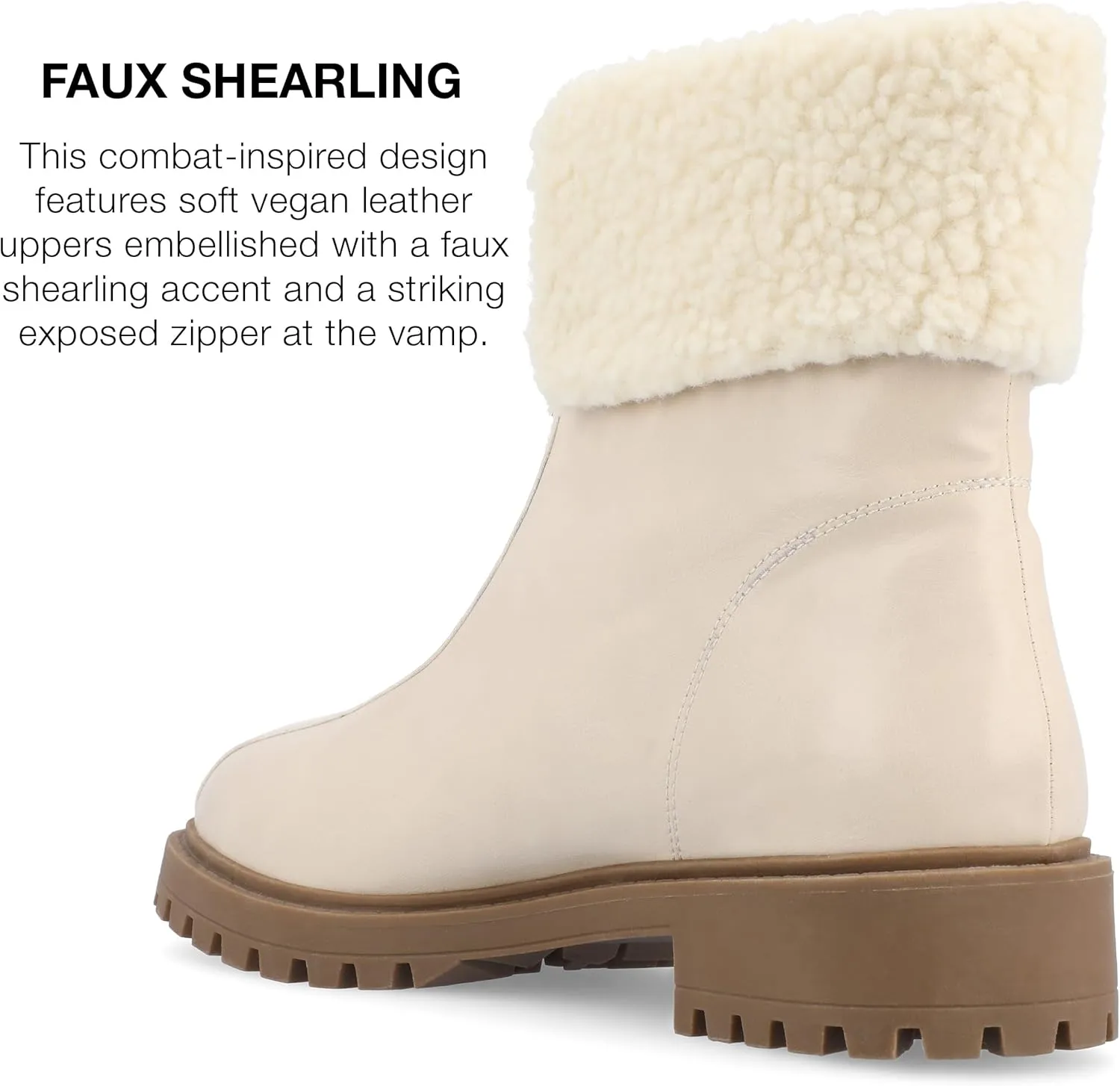 FAUX LEATHER ZIP-UP BOOTIES BY JOURNEE
