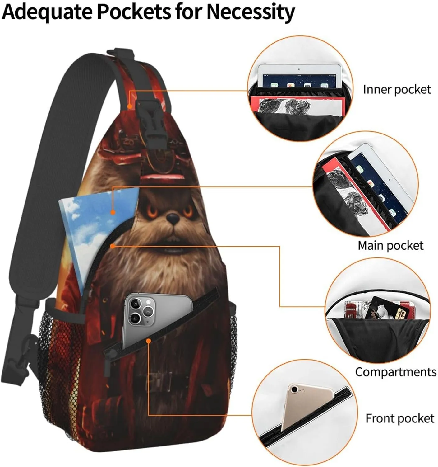 Fighting Aliens Men's And Women's Small Crossbody Bags Chest Bags Daily Bags Are Suitable For Outdoor Hiking Trips