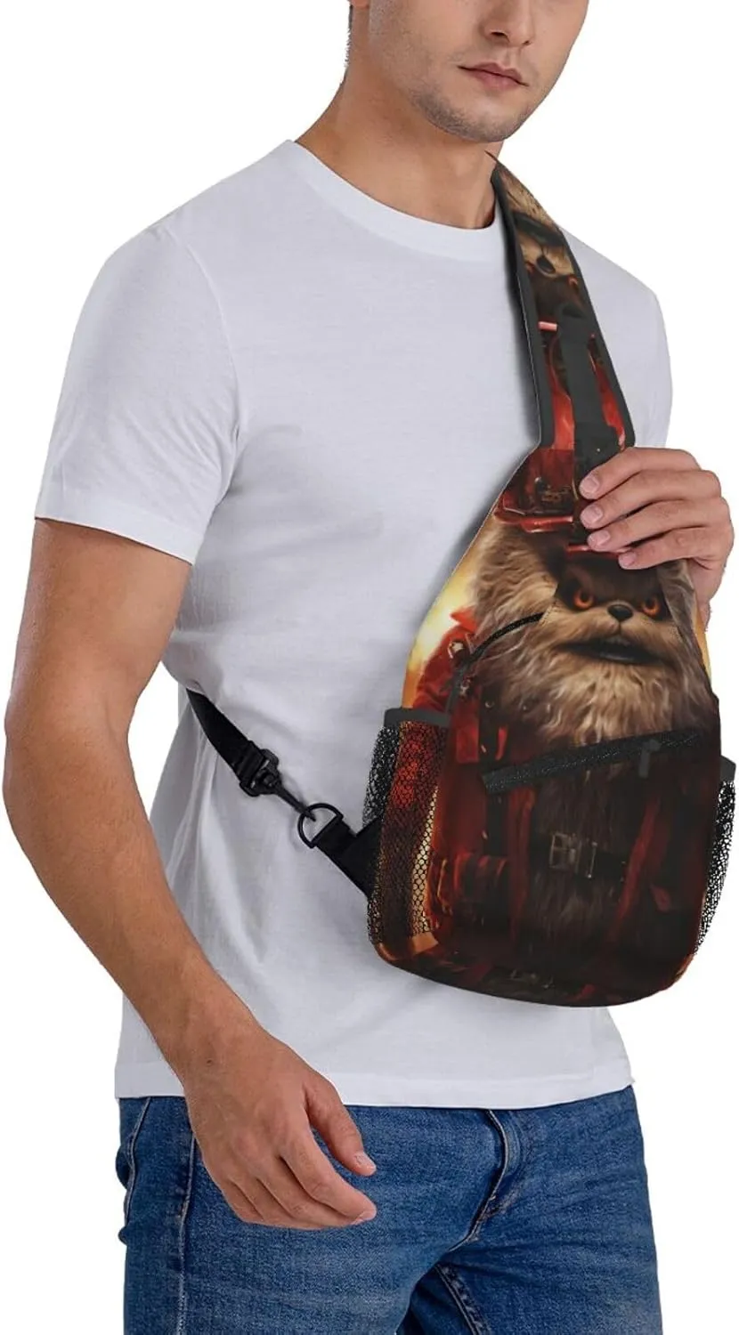 Fighting Aliens Men's And Women's Small Crossbody Bags Chest Bags Daily Bags Are Suitable For Outdoor Hiking Trips