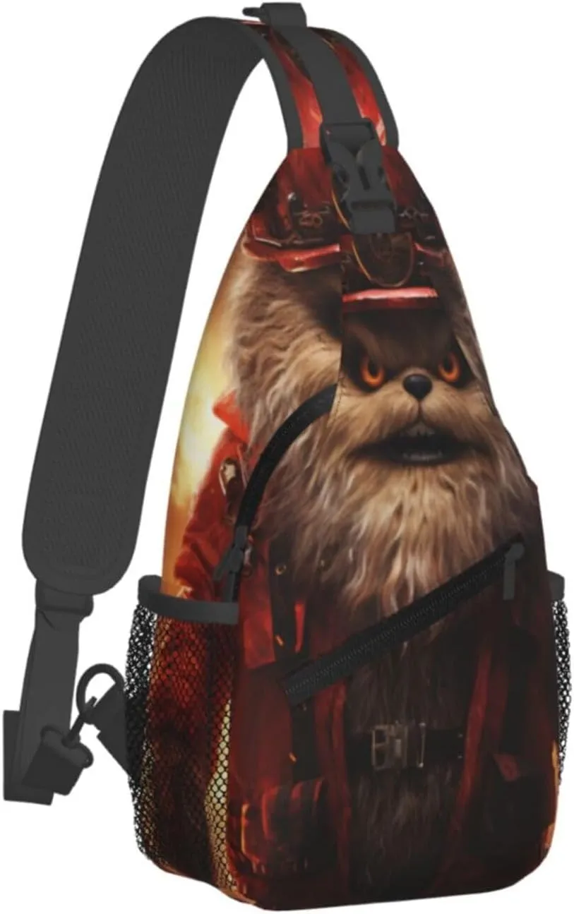 Fighting Aliens Men's And Women's Small Crossbody Bags Chest Bags Daily Bags Are Suitable For Outdoor Hiking Trips