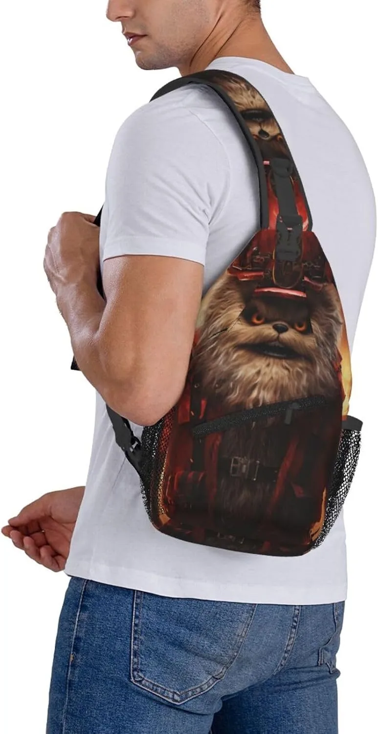 Fighting Aliens Men's And Women's Small Crossbody Bags Chest Bags Daily Bags Are Suitable For Outdoor Hiking Trips
