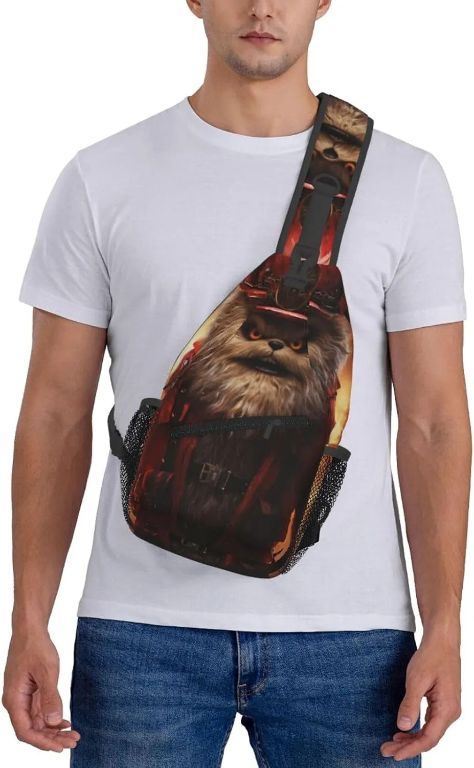 Fighting Aliens Men's And Women's Small Crossbody Bags Chest Bags Daily Bags Are Suitable For Outdoor Hiking Trips