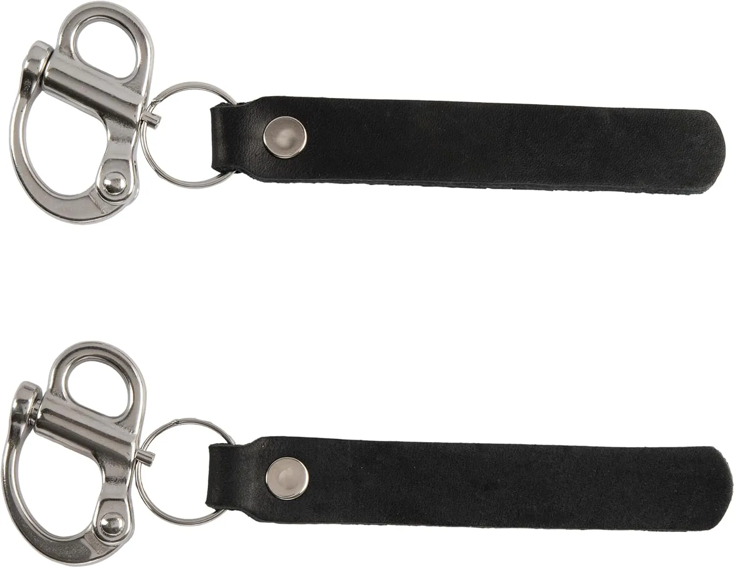 Firefighter Quick Release Shackle with Leather Handle for SCBA MASK Marine Grade Stainless Steel Fixed Snap Shackle Lanyard