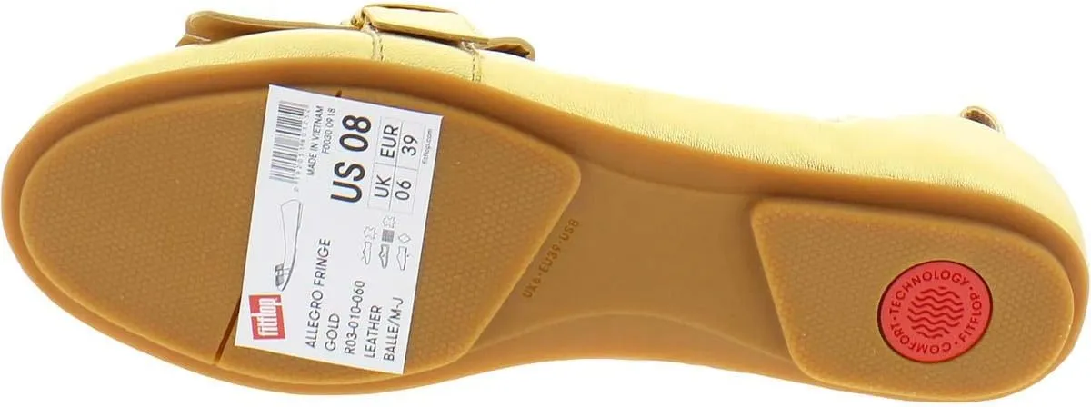 FitFlop Womens Allegro/Frankie Fringe Ballet Flat Shoes US