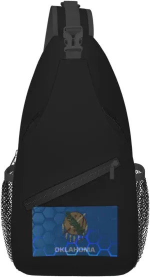 Flag Of Oklahoma Crossbody Bags For Women Men Chest Backpack Gym Shoulder Bag Travel Outdoor Sports Casual Crossbody Bags
