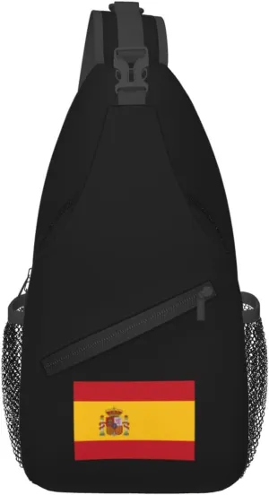 Flag of Spain Crossbody Bags For Women Men Chest Backpack Gym Shoulder Bag Travel Outdoor Sports Casual Crossbody Bags