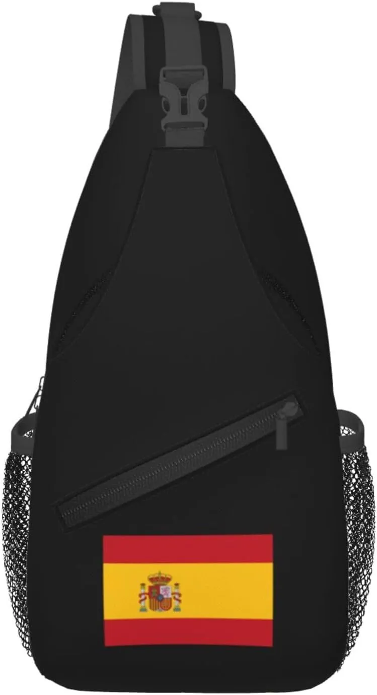 Flag of Spain Crossbody Bags For Women Men Chest Backpack Gym Shoulder Bag Travel Outdoor Sports Casual Crossbody Bags