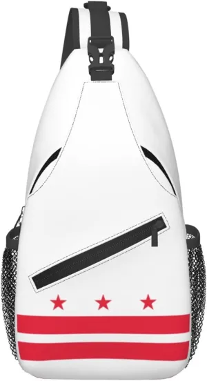 Flag of the District of Columbia Crossbody Bags For Women Men Chest Backpack Gym Shoulder Bag Travel Outdoor Sports Casual Crossbody Bags
