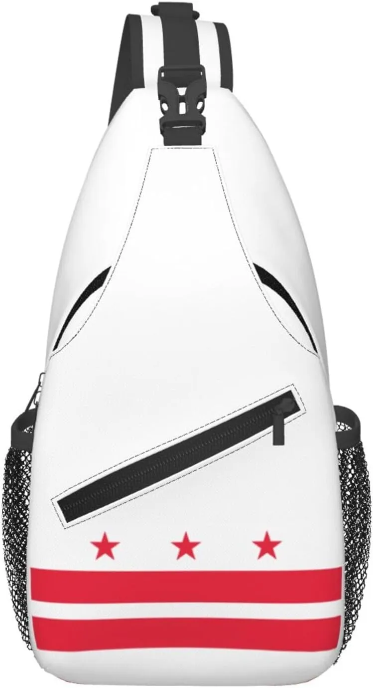Flag of the District of Columbia Crossbody Bags For Women Men Chest Backpack Gym Shoulder Bag Travel Outdoor Sports Casual Crossbody Bags