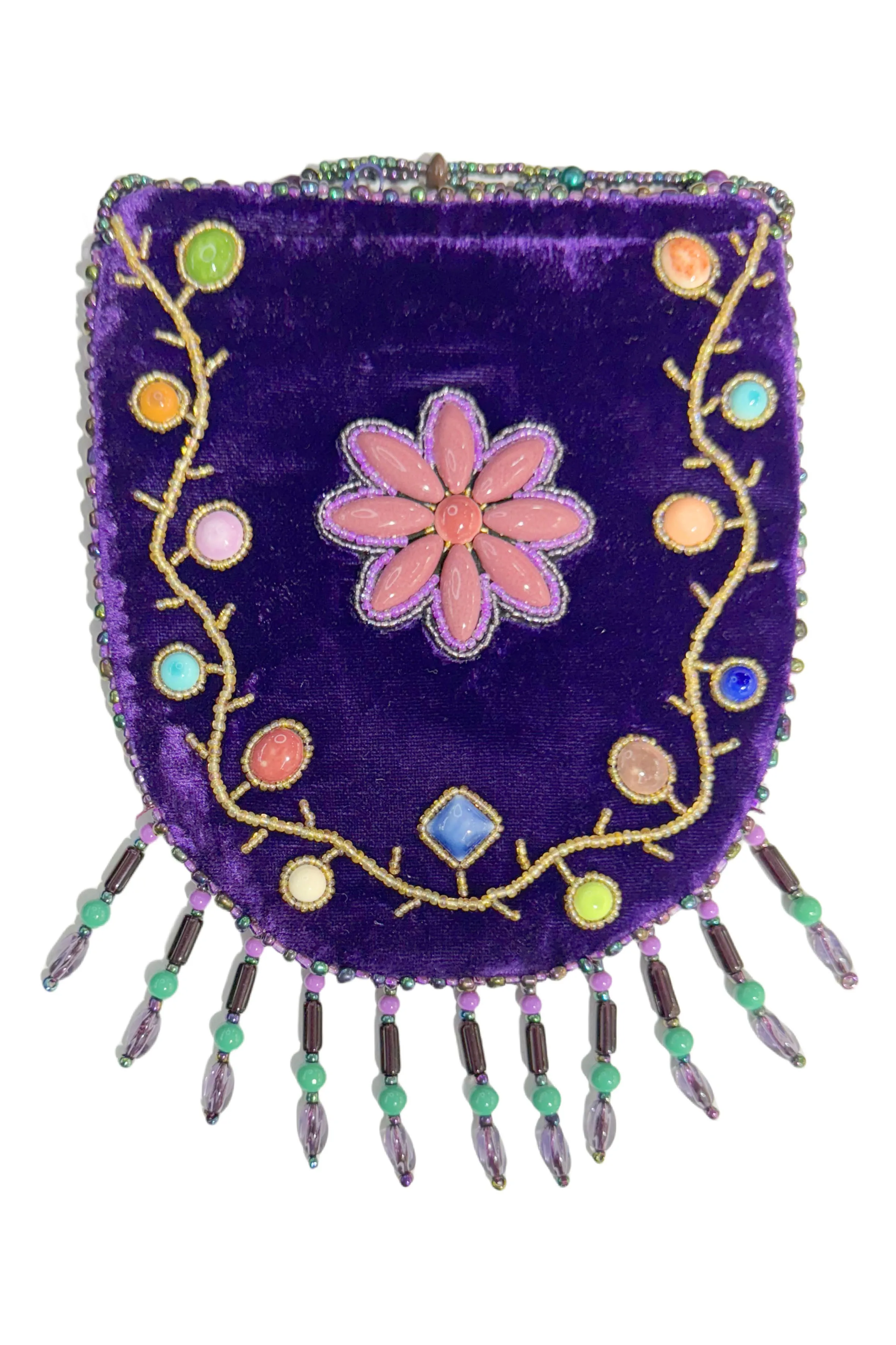 Floral Pattern Velvet Crossbody MUG-Flower