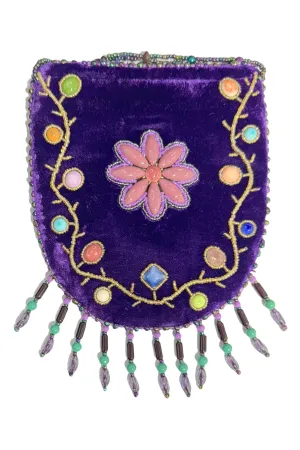 Floral Pattern Velvet Crossbody MUG-Flower