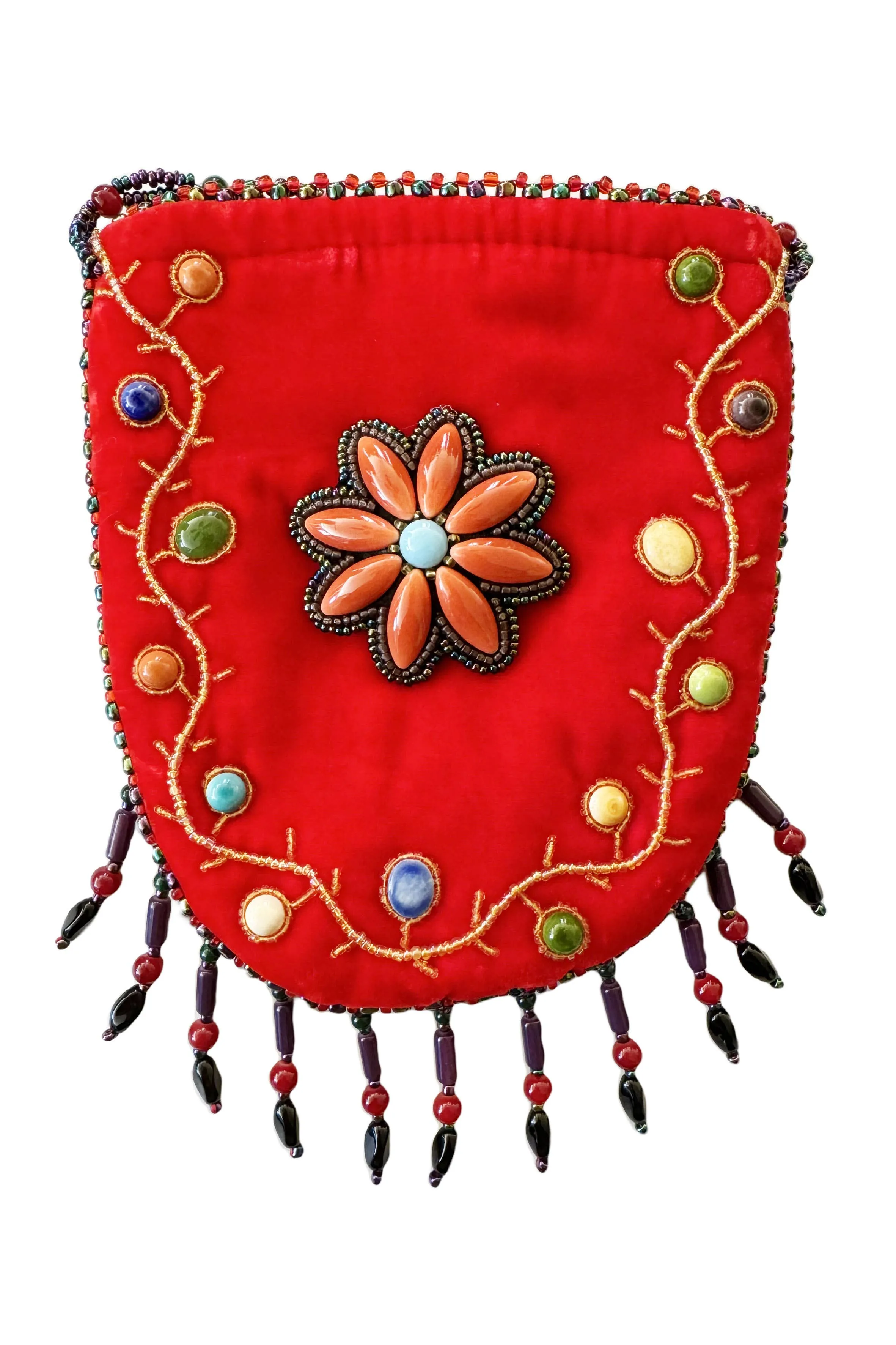 Floral Pattern Velvet Crossbody MUG-Flower