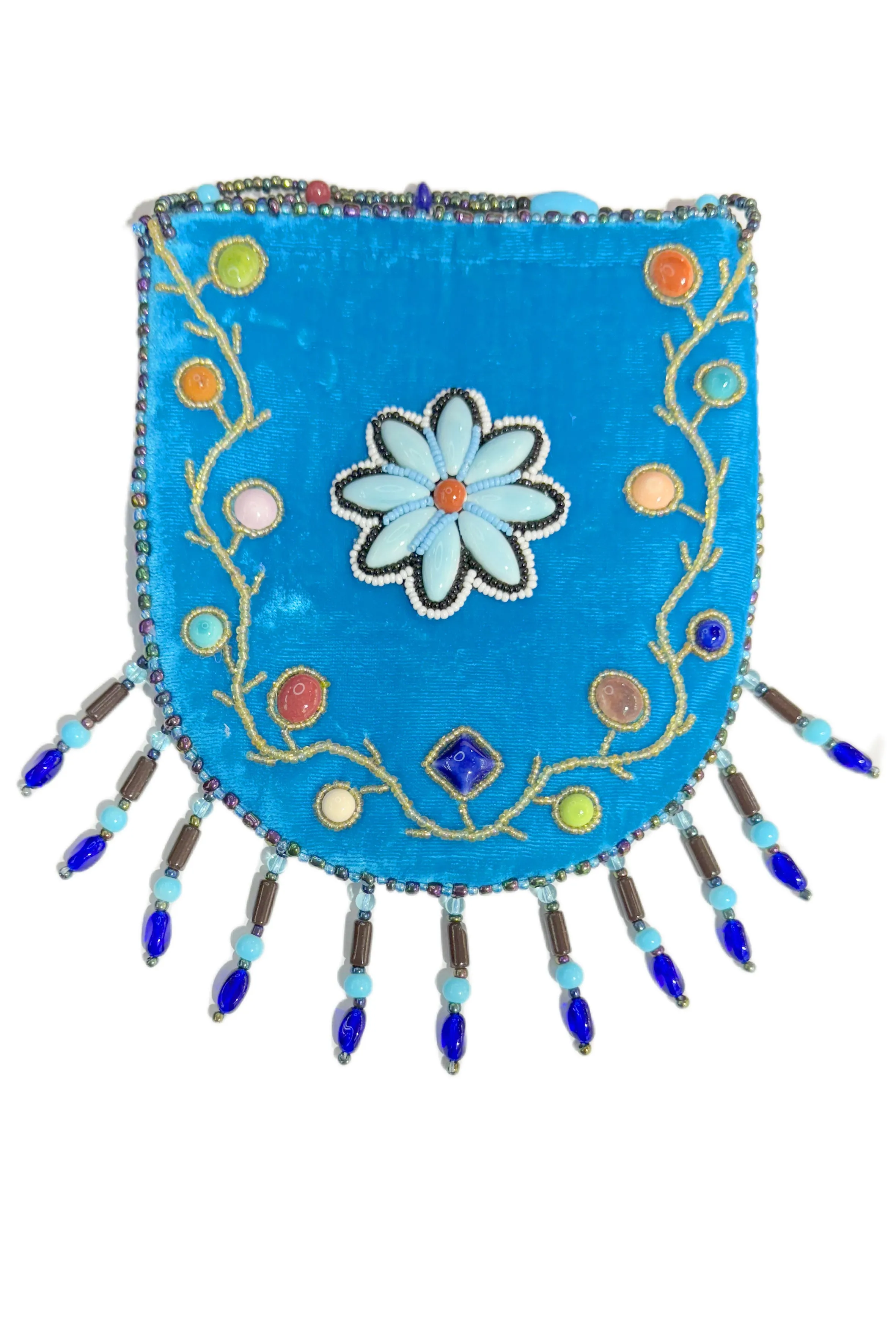 Floral Pattern Velvet Crossbody MUG-Flower