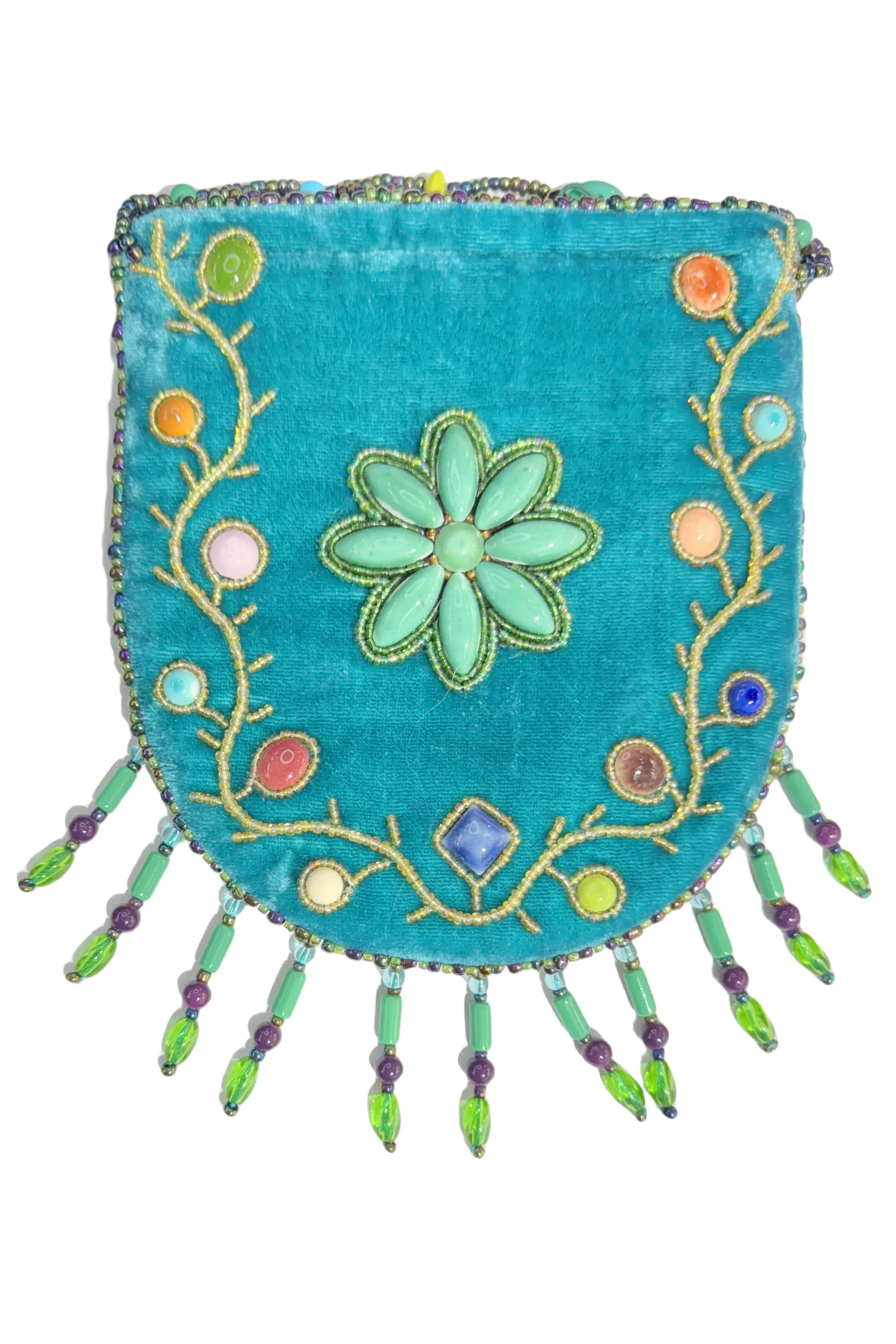Floral Pattern Velvet Crossbody MUG-Flower