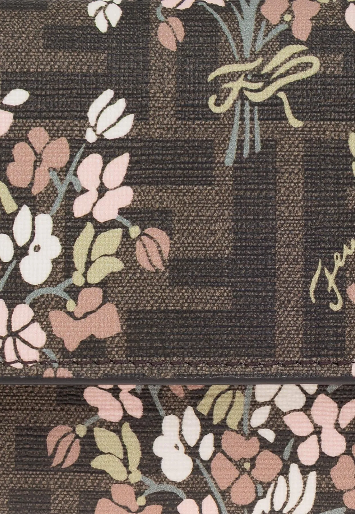 Flower Bouquet Printed Chain Clutch