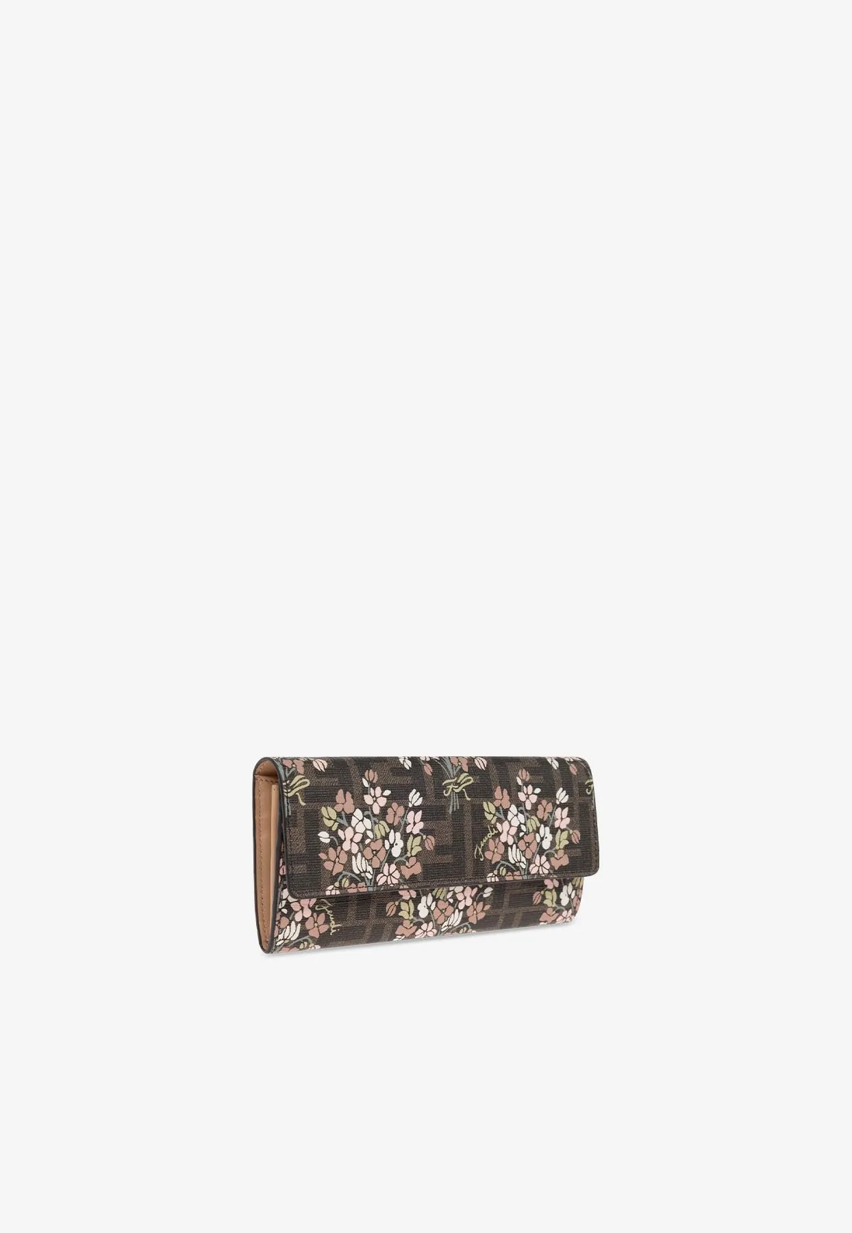 Flower Bouquet Printed Chain Clutch