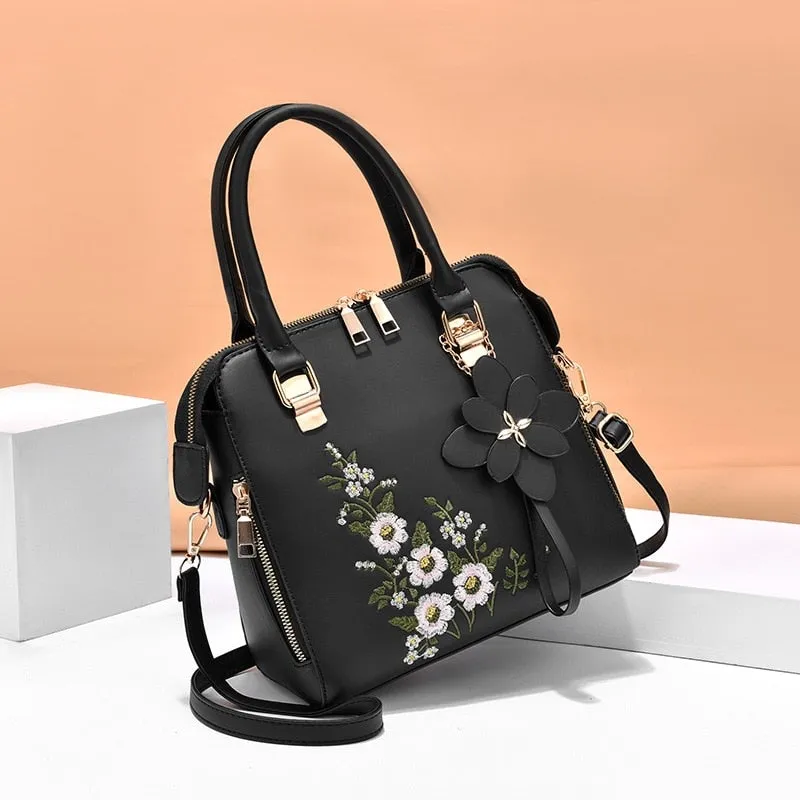Flower Women Handbags Clear communication Shoulder Comprehensive assistance bags Messenger Bag Leather