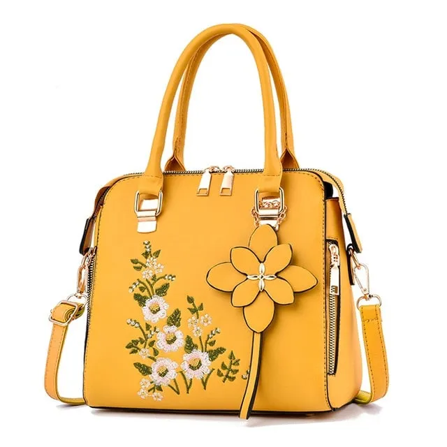 Flower Women Handbags Clear communication Shoulder Comprehensive assistance bags Messenger Bag Leather