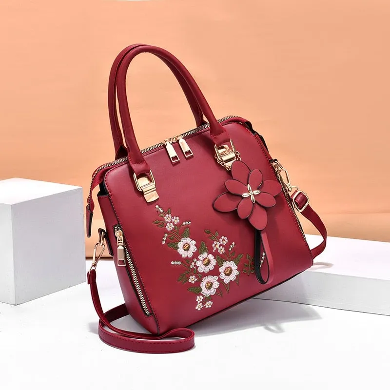 Flower Women Handbags Clear communication Shoulder Comprehensive assistance bags Messenger Bag Leather