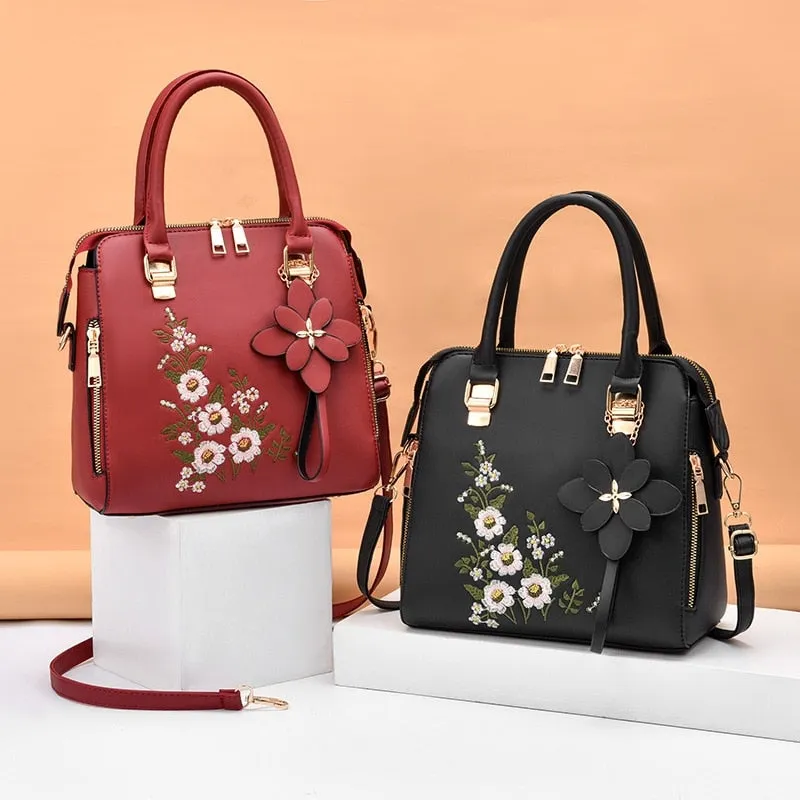 Flower Women Handbags Clear communication Shoulder Comprehensive assistance bags Messenger Bag Leather