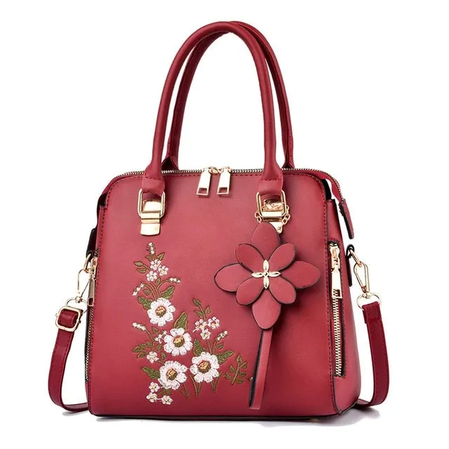 Flower Women Handbags Clear communication Shoulder Comprehensive assistance bags Messenger Bag Leather