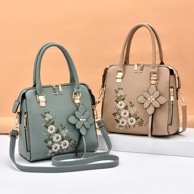 Flower Women Handbags Clear communication Shoulder Comprehensive assistance bags Messenger Bag Leather