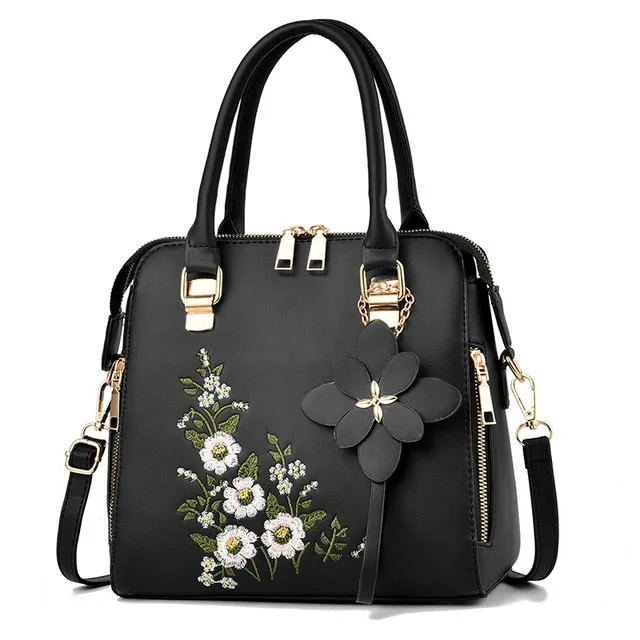 Flower Women Handbags Clear communication Shoulder Comprehensive assistance bags Messenger Bag Leather