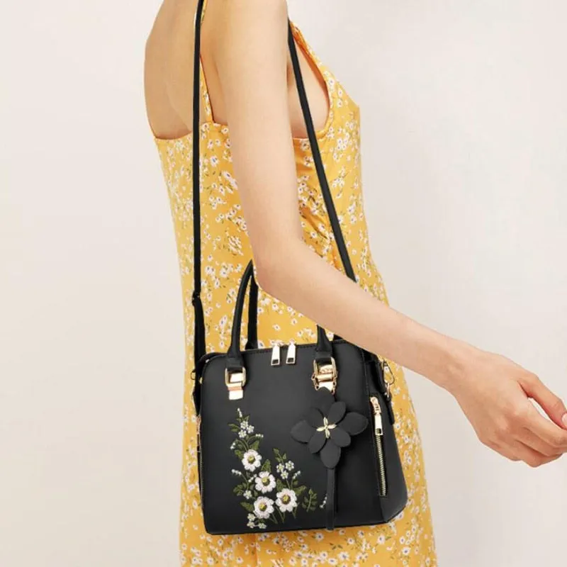Flower Women Handbags Clear communication Shoulder Comprehensive assistance bags Messenger Bag Leather