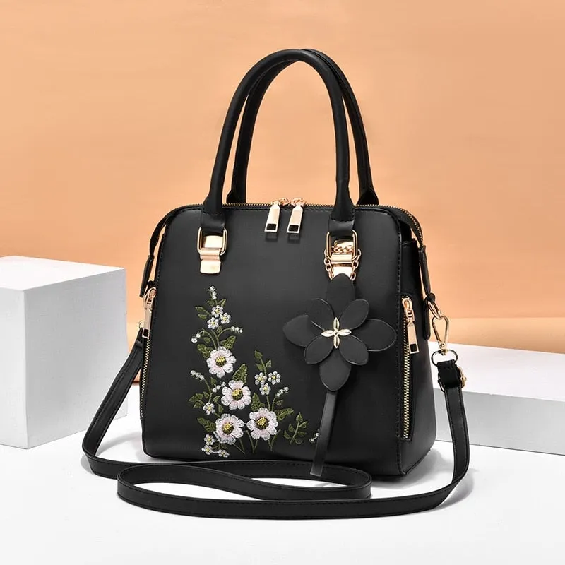 Flower Women Handbags Clear communication Shoulder Comprehensive assistance bags Messenger Bag Leather