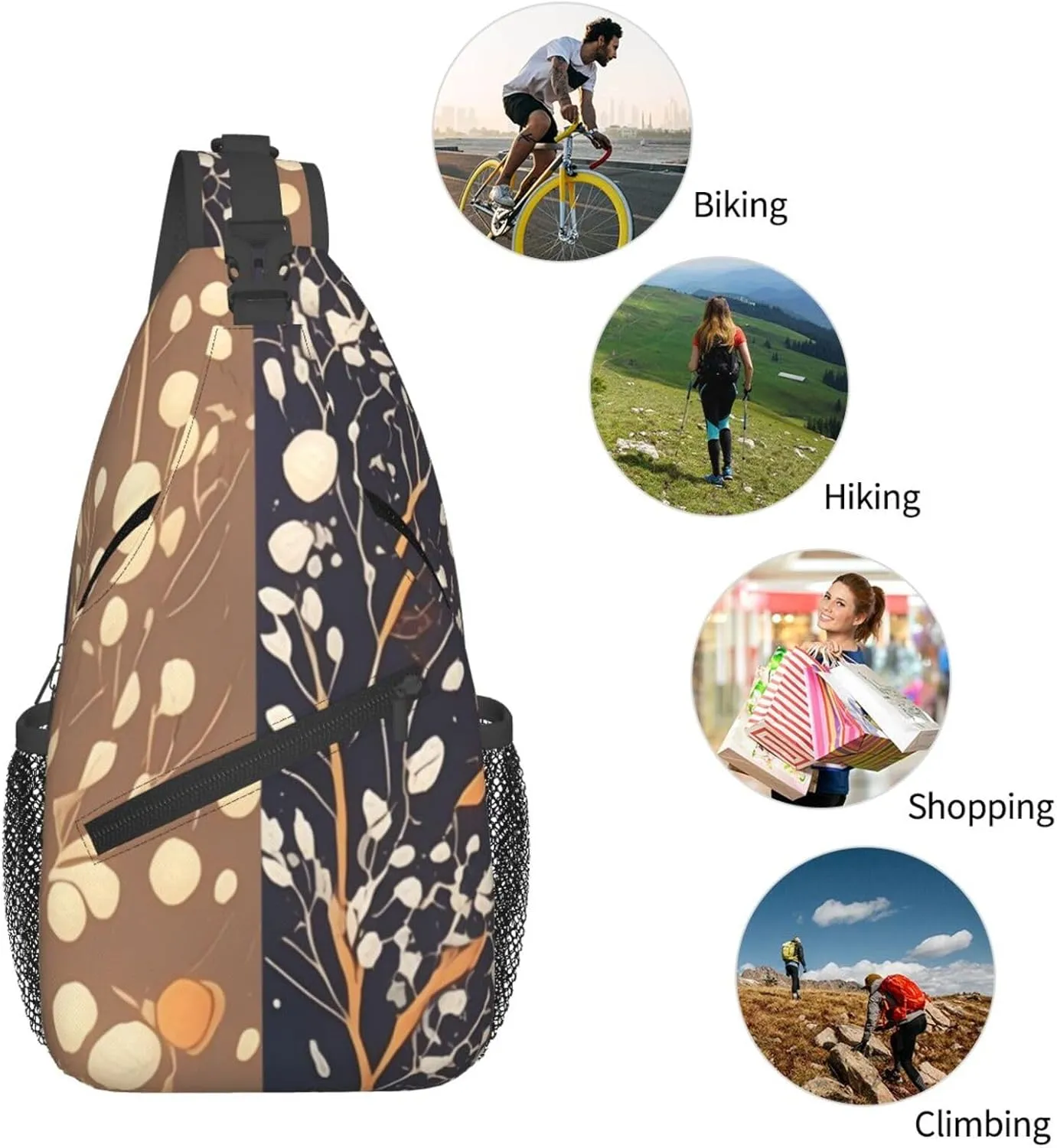 Flying alien bird Men's And Women's Small Crossbody Bags Chest Bags Daily Bags Are Suitable For Outdoor Hiking Trips