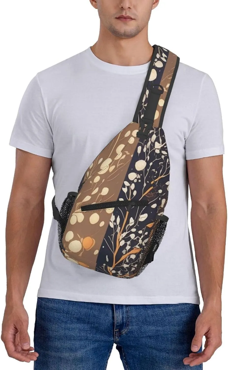 Flying alien bird Men's And Women's Small Crossbody Bags Chest Bags Daily Bags Are Suitable For Outdoor Hiking Trips