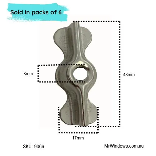 Flyscreen clip - Bow Tie - 6 Pack