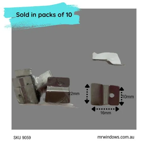 Flyscreen Clip - sold in packs of 10 - metal