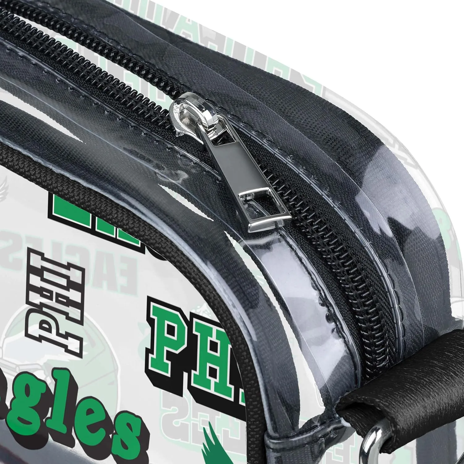 FOCO NFL Team Logo Retro Print Clear Crossbody Bag