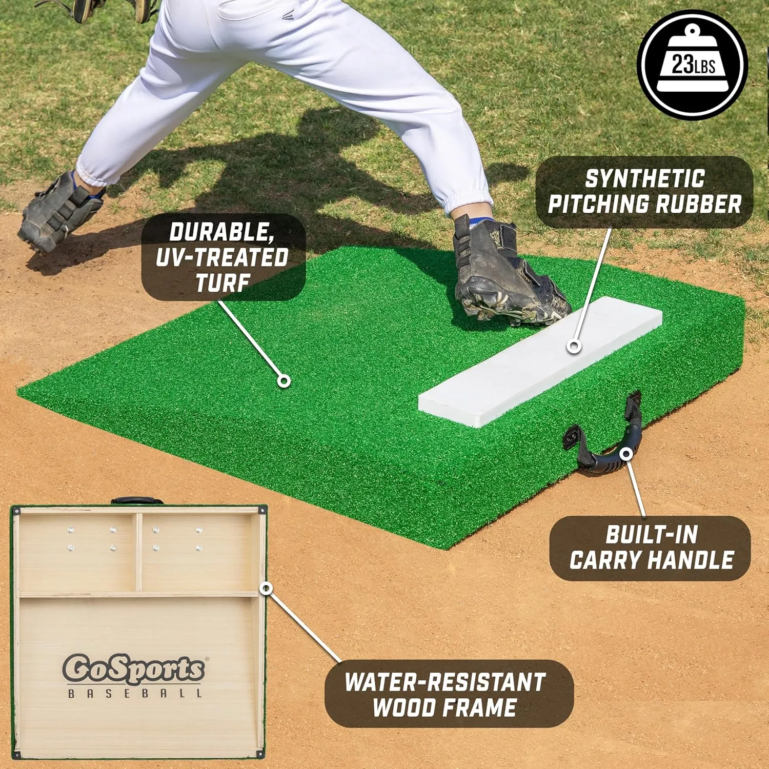 for 30 x Inch Pitching x 4 - Pitchers Bargain Portable 30 GoSports State-of-the-art Baseball Mound