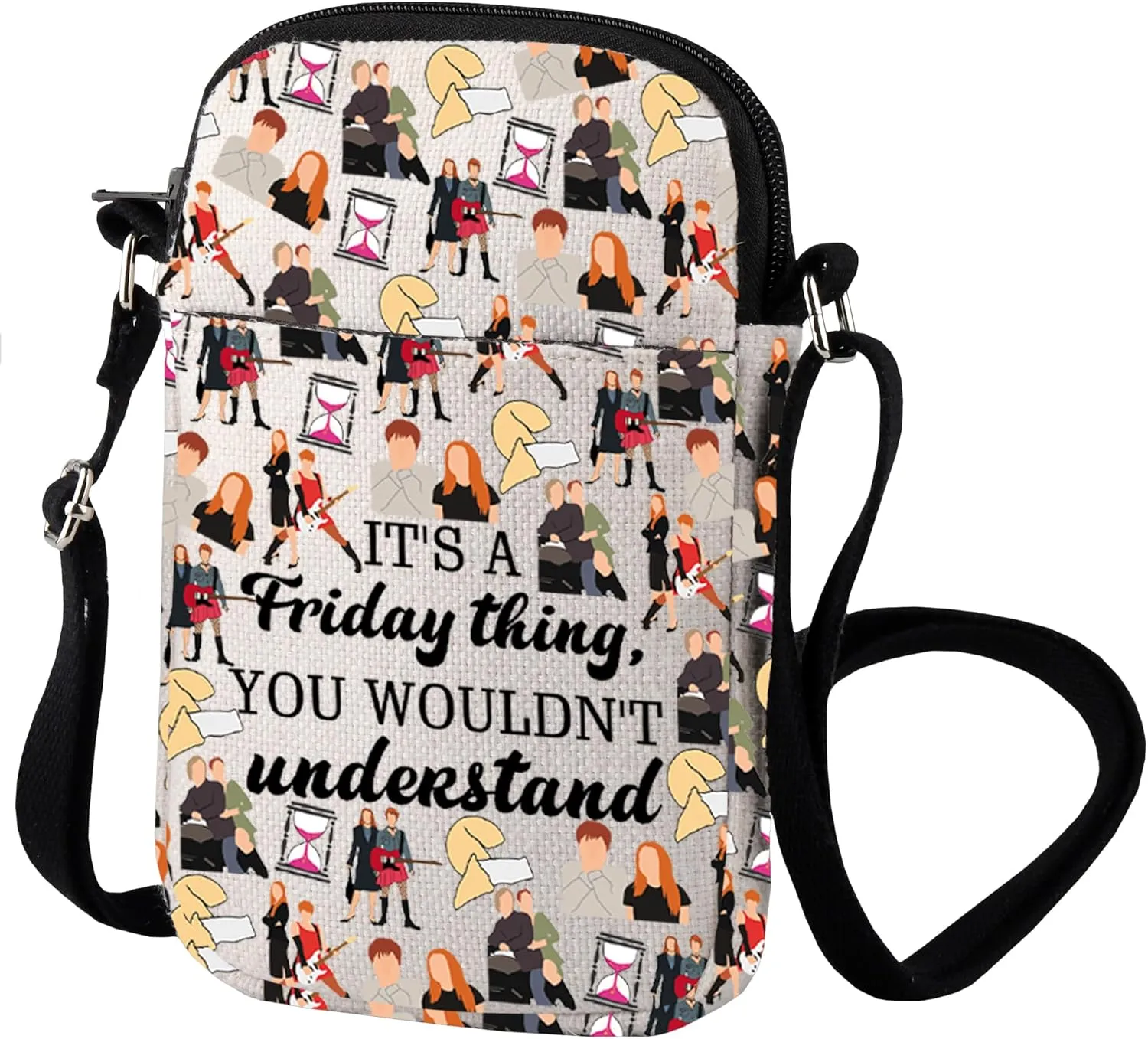 Friday Party Crossbody Bag Musical Theatre Gift It's A Friday Thing Pink Slip Crarry On Bag Movie Parody Gift