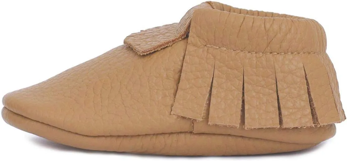 Fringe Baby Moccasins (Italian Leather) Baby Shoes, Soft Sole Baby Shoes, Newborns, Infants & Toddlers - Handmade Genuine Leather Baby Boy Shoes, Baby Girl Shoes