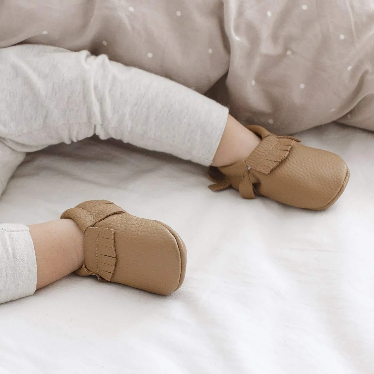 Fringe Baby Moccasins (Italian Leather) Baby Shoes, Soft Sole Baby Shoes, Newborns, Infants & Toddlers - Handmade Genuine Leather Baby Boy Shoes, Baby Girl Shoes