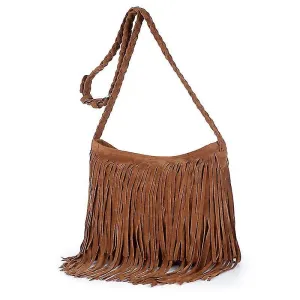 Fringe Crossbody Shoulder Bag Tassel Messenger Bag Fashionable Western Fringe