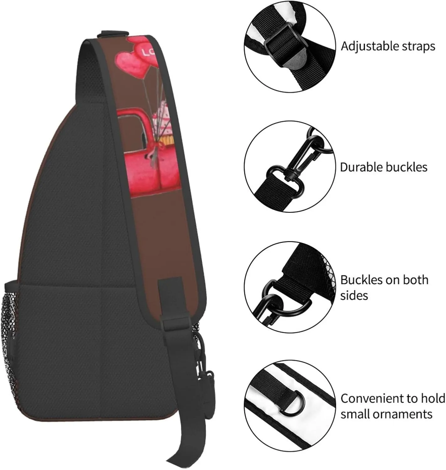 Fruits Watermelon Crossbody Sling Backpack Sling Bag Travel Hiking Chest Bag Daypack For Women Men