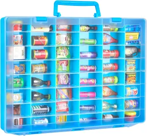 FULLCASE Case Compatible with 5 Surprise for Mini Brands Toys Series 1-4 Mystery Capsule Storage, for Mini Mart Collection Organizer for Collectibles(Case Only), Blue