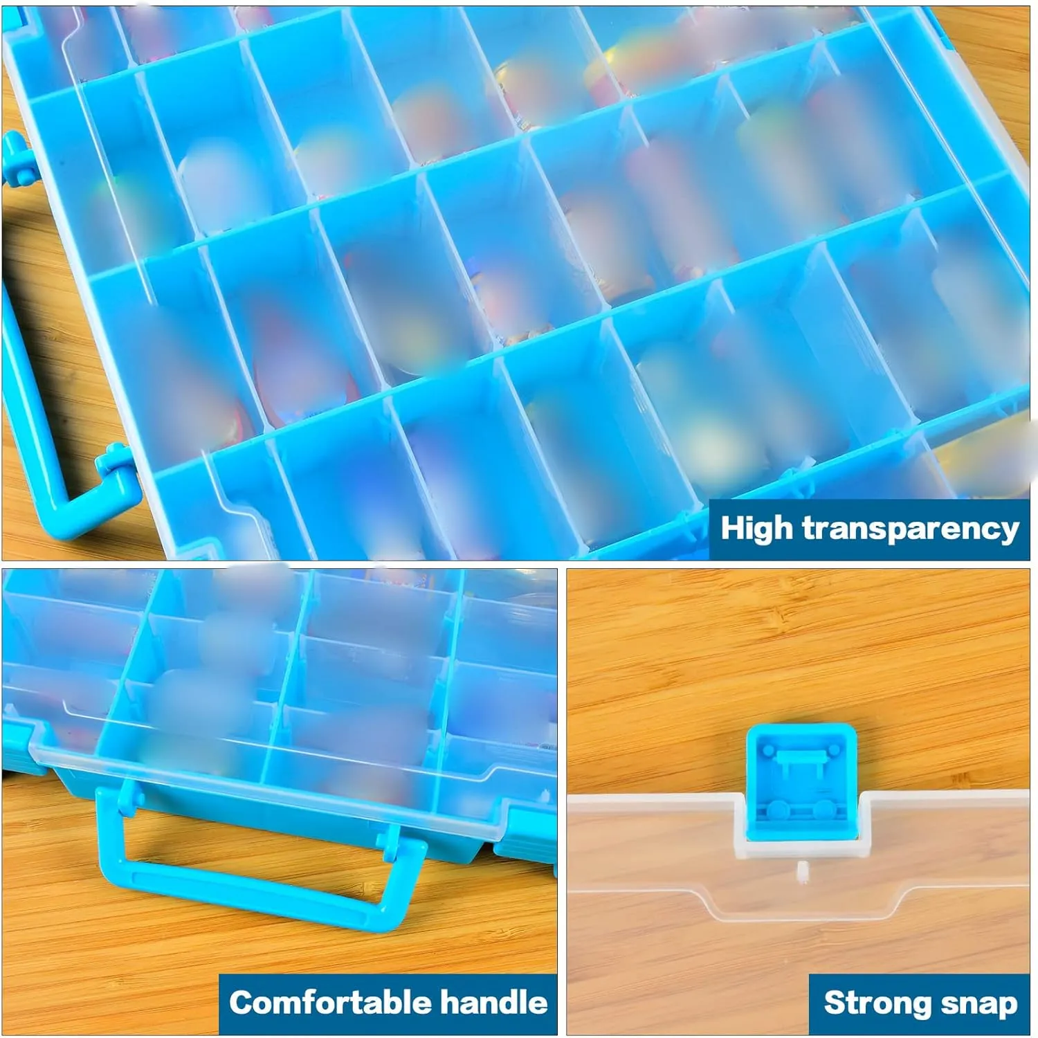 FULLCASE Case Compatible with 5 Surprise for Mini Brands Toys Series 1-4 Mystery Capsule Storage, for Mini Mart Collection Organizer for Collectibles(Case Only), Blue
