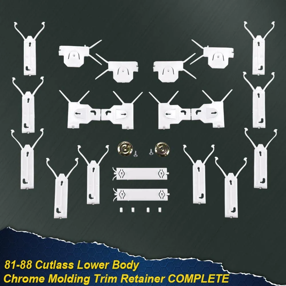 G-PLUS Lower Body Molding Trim Retainer Clip Compatible with Oldsmobile Cutlass 1981-1988 Complete Lower Body Molding Clip Install Set 22 PCS
