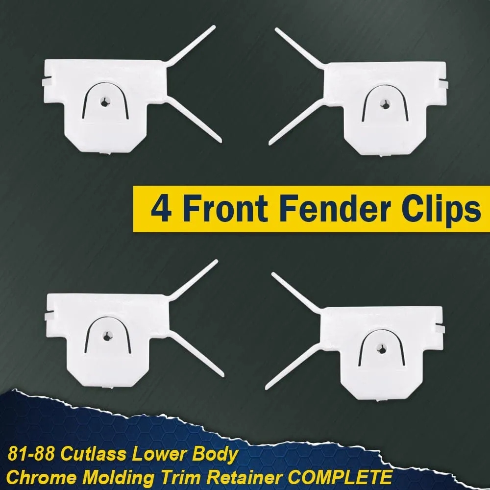 G-PLUS Lower Body Molding Trim Retainer Clip Compatible with Oldsmobile Cutlass 1981-1988 Complete Lower Body Molding Clip Install Set 22 PCS