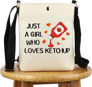 G2TUP Ketchup Lover Gift Who Loves Ketchup Crossbody Bag Food Lover Travel Bag Foodie Gift