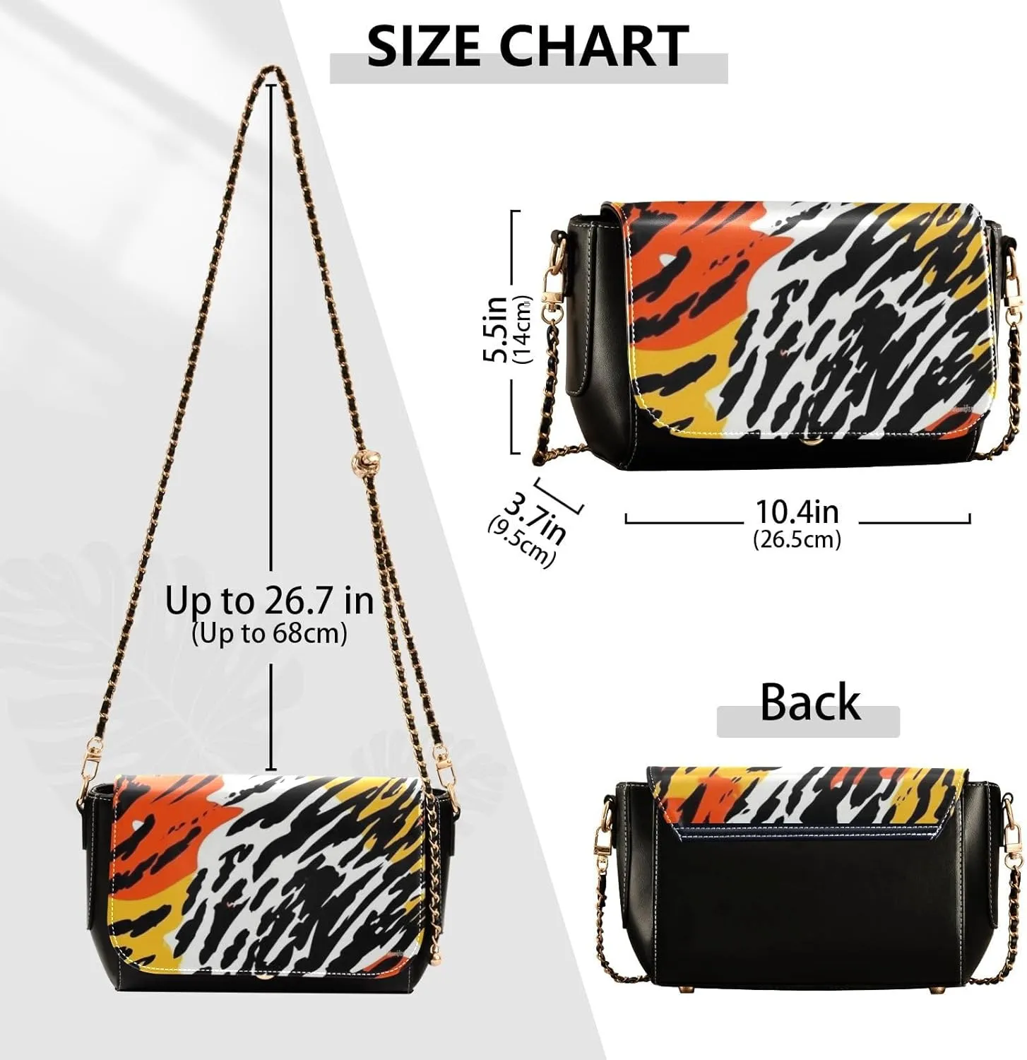 GAIGEO A Watercolor Purple Tulip Vase Leather Women Crossbody Bag, Womens Crossbody Purse with Flap, Shoulder Bag for Women