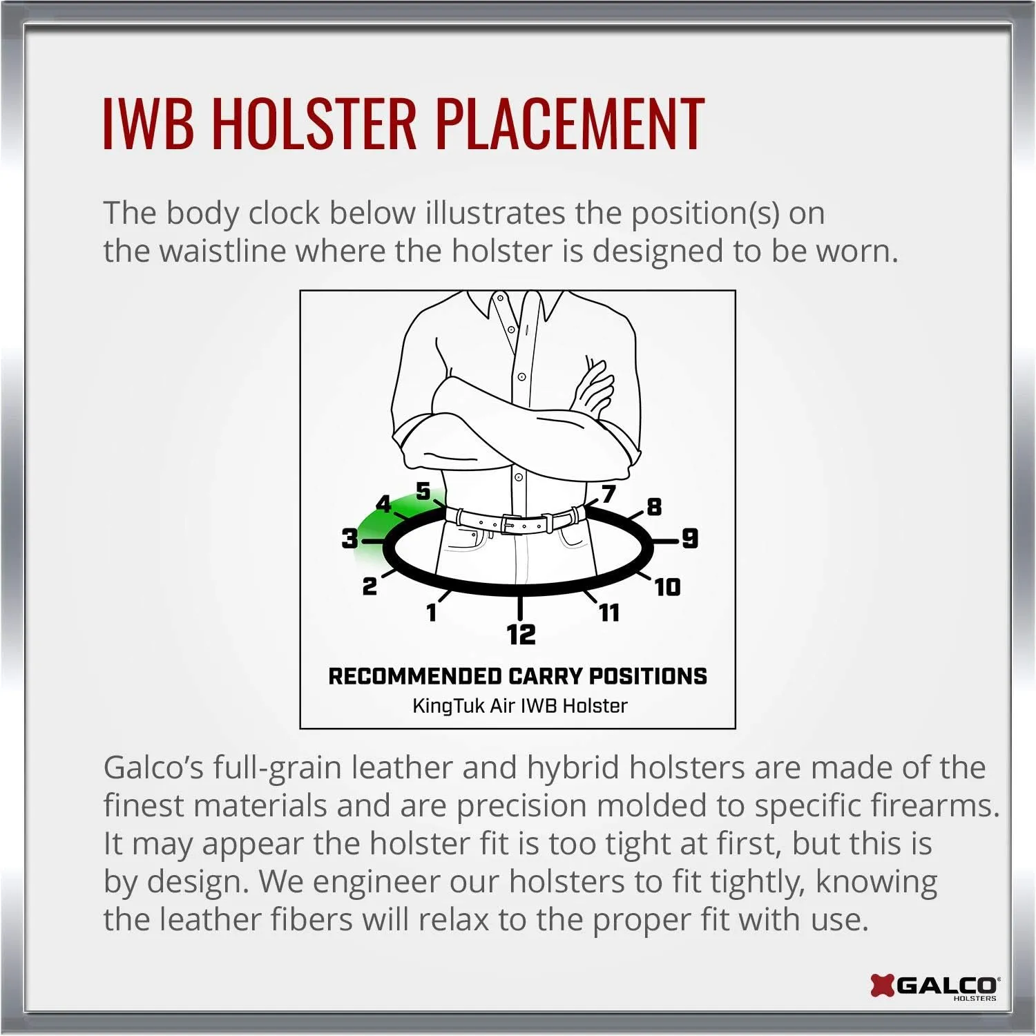 Galco kingtuk iwb Holster