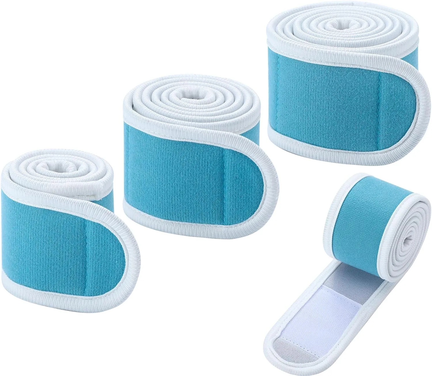Geiserailie 3 Pcs Therapeutic Wrap Binder Tape with Hook Loop Fastener Straps for Legs, Knees, Ankles, Wrists, Elbows, Shoulders, 2.5 W x 24 L, 2.5 W x 36 L, 2.5 W x 48 L