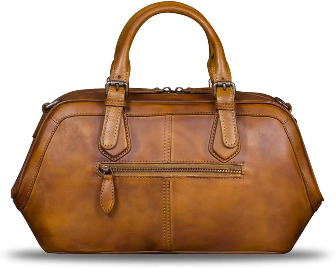 Genuine Leather Purse and Handbag for Women Fashion Handmade Leather Top Handle Purses Satchel Bags Shoulder Bag Strap